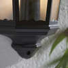 Zewnętrzna lampa ścienna Burford 76547 Endon latarnia IP44 czarna przezroczysta