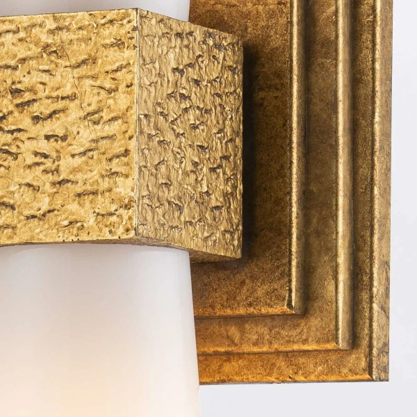 Lampa ścienna Kristy KRISTY-2WB-DG-OPAL góra-dół szklana biała złota