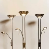 Stojąca lampa do sypialni Rome ROME-BC metalowa czarna chrom