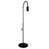 Czarna lampa podłogowa Eye 8935 z elastycznym peszlem do salonu