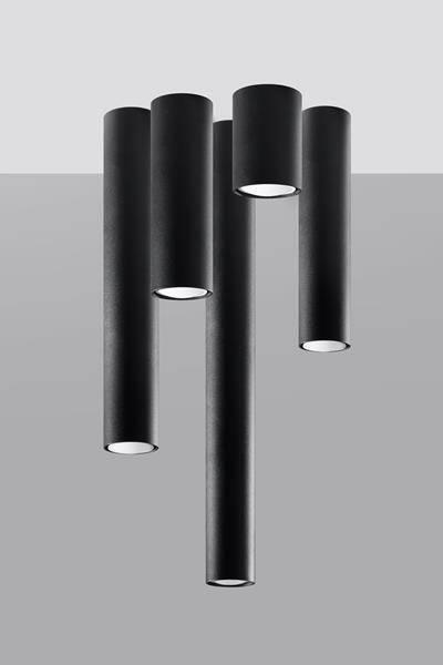 LAMPA sufitowa SL.0436 metalowa OPRAWA tuba downlight czarna