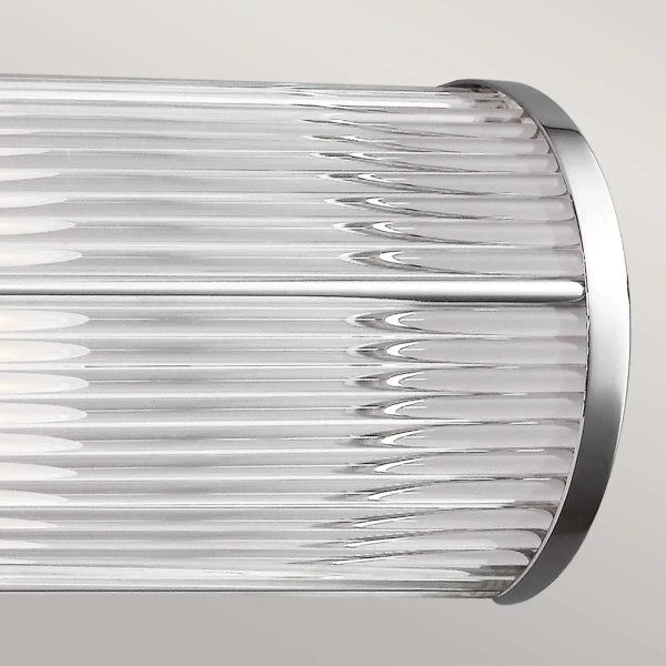 LAMPA ścienna Paulson FE-PAULSON2 Elstead FEISS kinkiet OPRAWA metalowa industrialna IP44 polerowany chrom przezroczysta