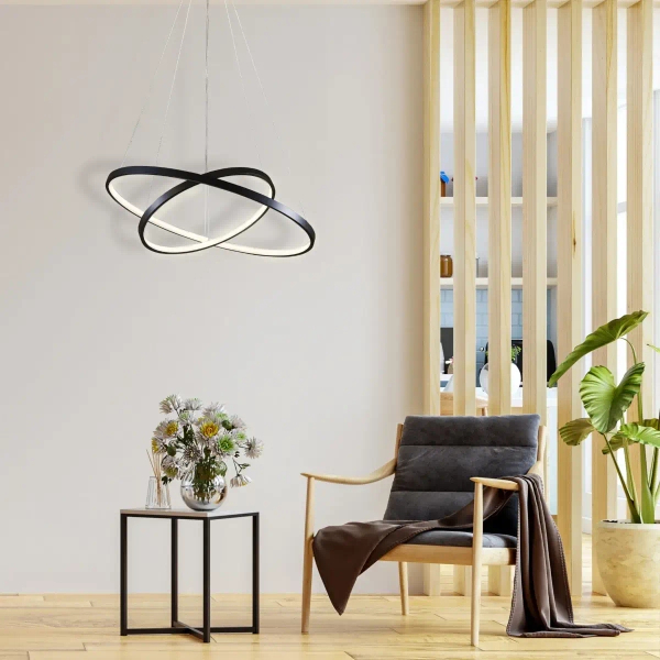 Salonowa lampa wisząca LEA 329172 LED 40W 4000K ringi czarne