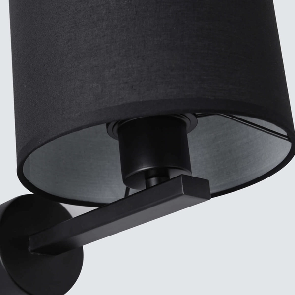 Abażurowa LAMPA ścienna CECINA LP-114/1W BK Light Prestige loftowa OPRAWA kinkiet czarny