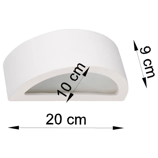 Kinkiet ścienny Atena SL.1458 Sollux półokrągły do jadalni biały