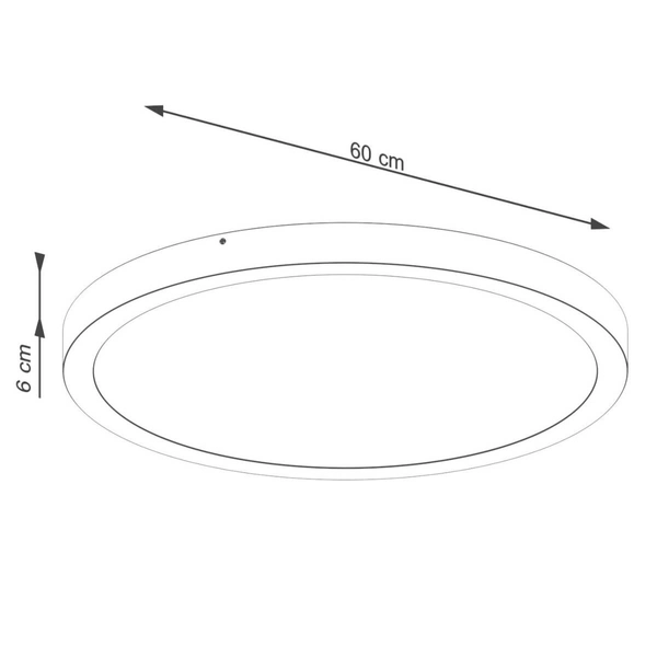 Ledowa plafoniera Onyx SL.1249 Sollux 65W 3000K okrąg biała