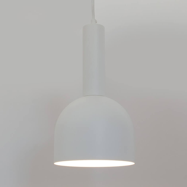 Zwisająca lampa Vitrum 41110 do przedpokoju półokrągła biała