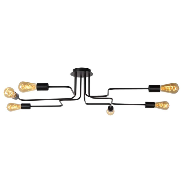 Lampa sufitowa LESTER 21112/06/30 industrialna bulbs pająk loft czarny