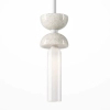 Lampa wisząca nad stół Kioto MOD178PL-01W marmurowa biała