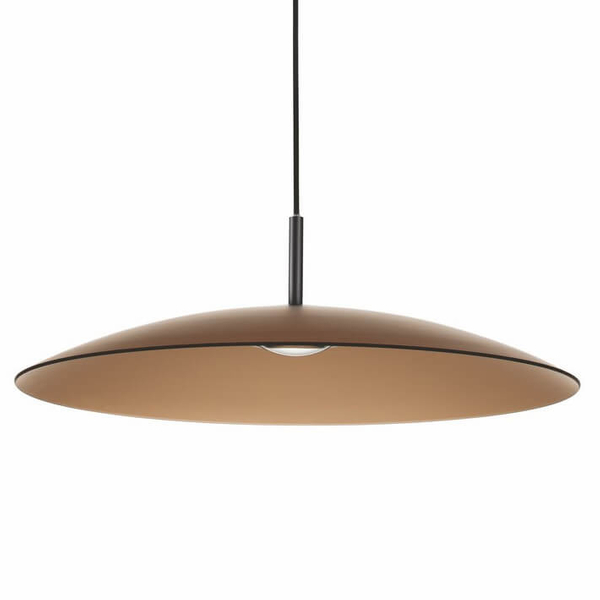 Lampa zwisająca PECA LE44272 LED 17W 3000K dysk czarna brązowa