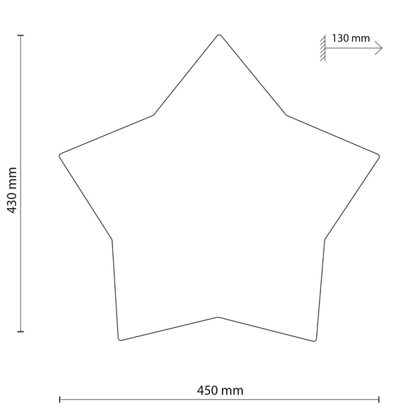 Lampa nasufitowa Star 5958 gwiazda do sypialni beżowa biała