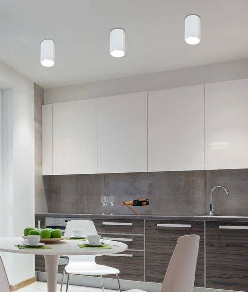 Sufitowa lampa downlight 2282855 loftowa metalowa sześciokątna biała