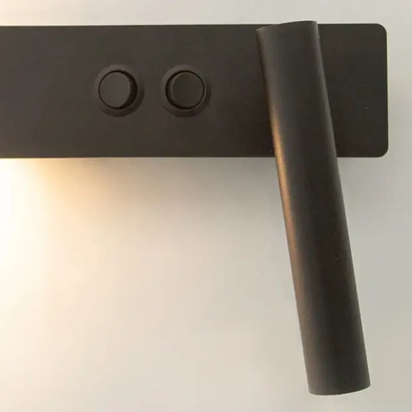 Regulowany kinkiet ścienny Hotel Mood 41368 z włącznikiem czarny