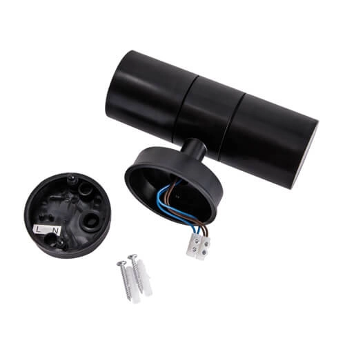 Ścienna LAMPA ogrodowa GORDON 03937 Ideus elewacyjna OPRAWA zewnętrzna tuba IP54 czarna