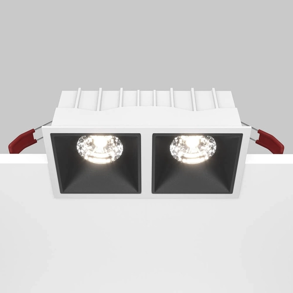 Lampa podtynkowa Alfa DL043-02-15W4K-SQ-WB LED 30W 4000K biały czarny