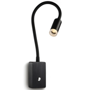 Metalowy kinkiet Sulta 6232A1203 Elkim LED 3W 4000K na peszlu czarny