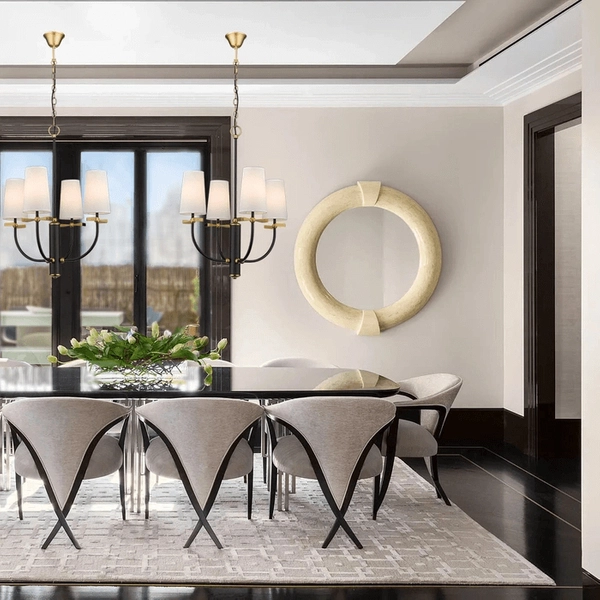 Lampa wisząca z kloszami Bow P04183BK Cosmolight czarna biała