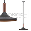 Industrialna LAMPA wisząca LUSTY MDM-3027/1 GR+RC Italux metalowa OPRAWA zwis loft miedź szary