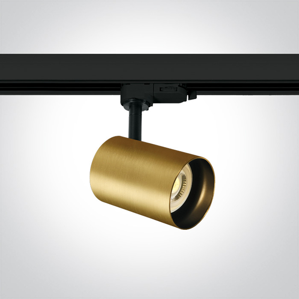 Lampa sufitowa do systemu szynowego 3-faz TIVA MYL.00073 mosiądz czarna