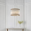 Lampa wisząca z kryształkami L&-181999 Light& tuba hampton złota