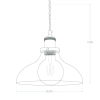 Kuchenna lampa zwis Hinti ABR-SLWH Abruzzo kopuła przezroczysty złoty