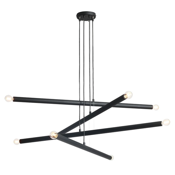 Loftowa lampa wisząca TUBO 1072P1 Aldex metalowe tuby kaskada czarna