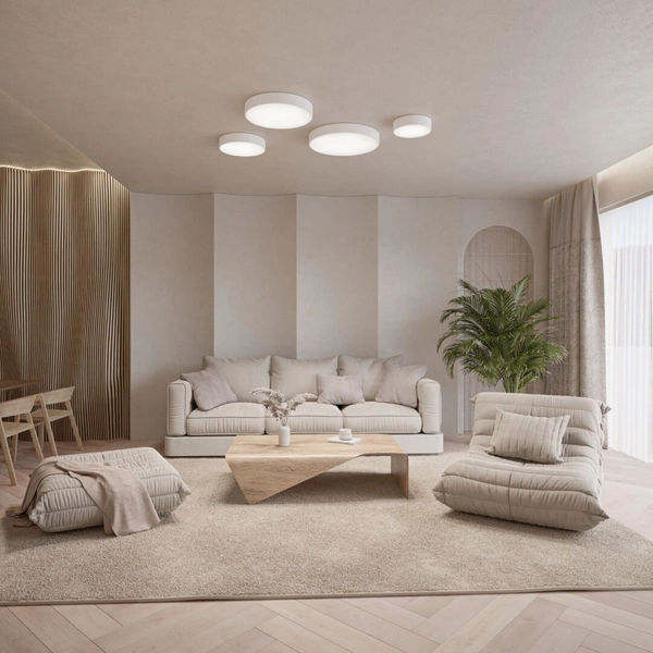 Plafon LAMPA sufitowa Cleo 137623689702 TEAM okrągła OPRAWA metalowa natynkowa biała