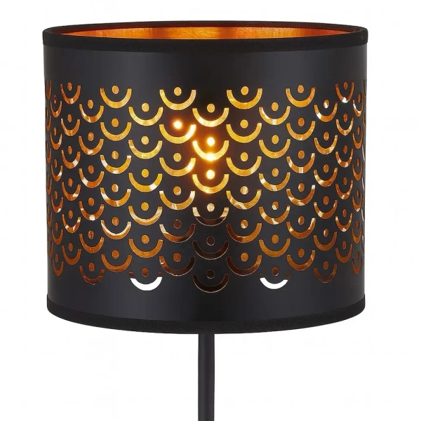Ażurowa podłogowa lampa Morgan ML2237 do salonu do czytania czarny