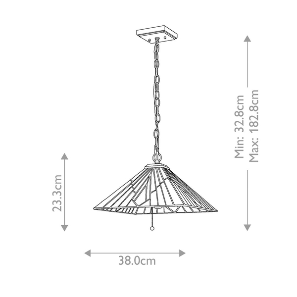 Zwisająca lampa z regulacyjną Alderley TF-ALDERLEY-P szklana kolorowa