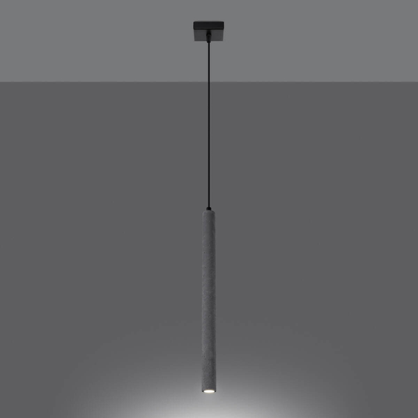 Zwisająca lampa do sypialni Pastelo SL.1271 betonowa szara czarna