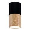 Skandynawska lampa downlight 2282862 okrągła tuba spot czarny drewniana