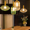 LAMPA wisząca MALOTO  45386/20/62 Lucide szklana OPRAWA loftowy zwis bursztynowy mosiądz