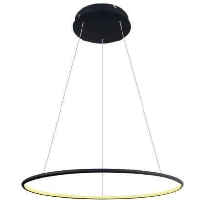 Wisząca LAMPA biurowa SLIM/000026/4000/B MDECO metalowa OPRAWA zwis LED 63W 4000K pierścień czarny