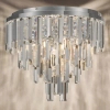 Sufitowa lampa glamour Fuentes FUE4850 kryształowa do jadalni chrom