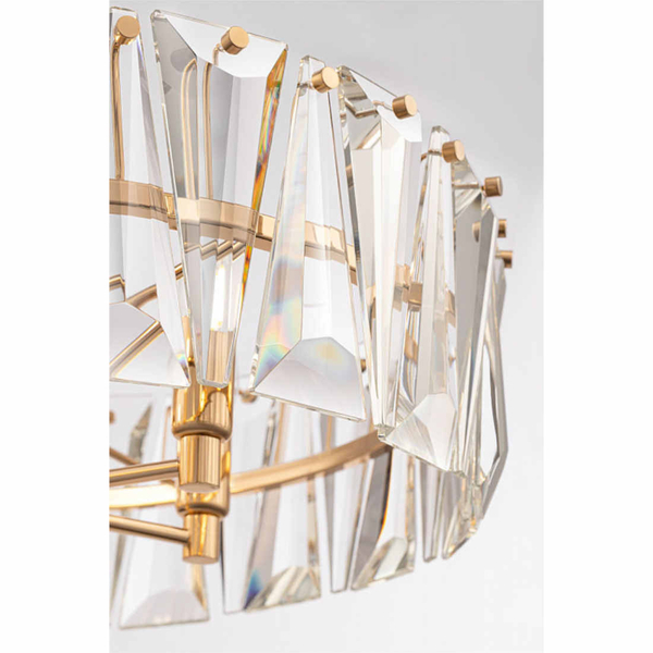 Wisząca LAMPA glamour PUNTES MOD043PL-06G Maytoni okrągła OPRAWA szklany ZWIS modernistyczny złoty