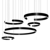 Wisząca lampa pierścieniowa 652 LED 326W 3000-6000K ringi czarne