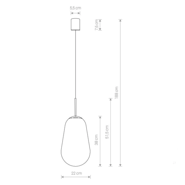 LAMPA wisząca PEAR 8672 Nowodvorski skandynawska OPRAWA szklany ZWIS loftowy przezroczysty czarny złoty