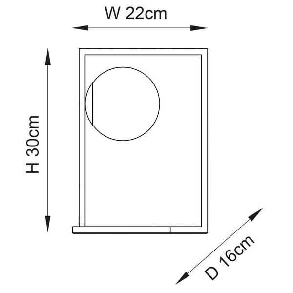 Nocna lampka okrągła Teo 92493 kula ramka biała mosiądz