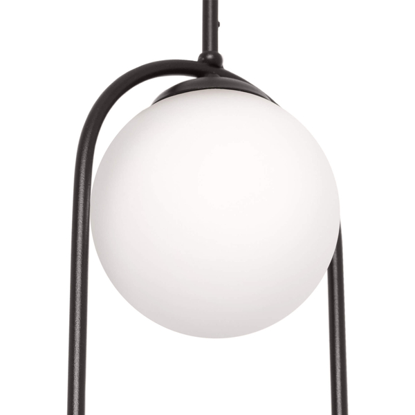 Wisząca lampa kulista Parva K-5101 Kaja szklana biała czarna