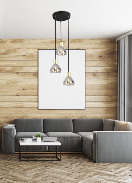 Lampa wisząca GREGORY 33-78995 szklana loftowy zwis kaskada przydymiona