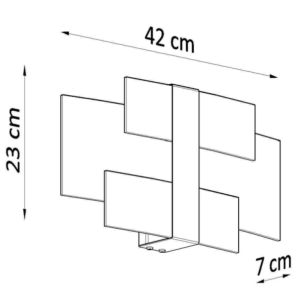 Szklany kinkiet salonowy SL.1046 ścienna lampa nowoczesna