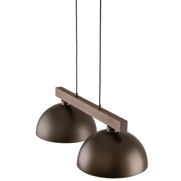 Wisząca lampa na listwie Oslo 4507 kopuła naturalna brązowa