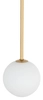 Lampa wisząca Kier 10306 szklana ball do salonu biała złota