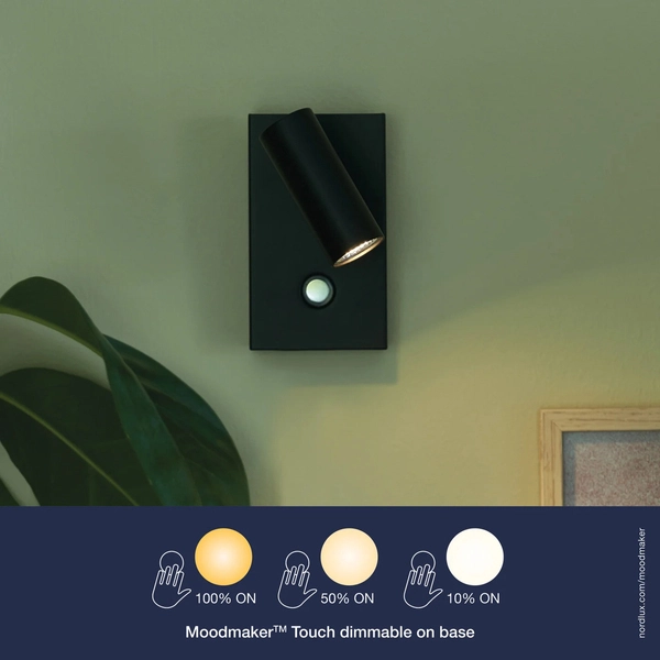 Dotykowy kinkiet Omari 2112231003 Nordlux regulacja tuba czarna