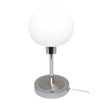 Stołowa lampa kula Cave TB-92039-CH LED 4,8W 3000K do salonu chrom biała
