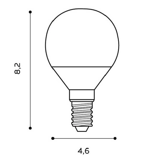 Żarówka kula AZ4018 Azzardo E14 5W 450lm 4000K biały