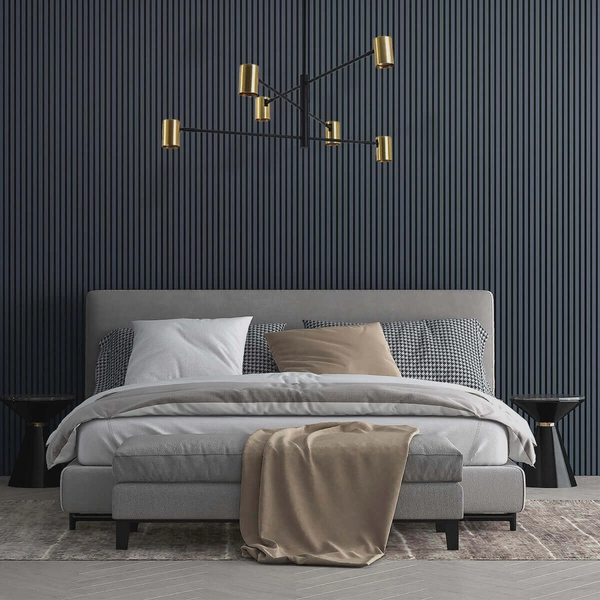 Złoty żyrandol lampa SNOW LP-731/6P GD Light Prestige salonowy metal tuba sticks