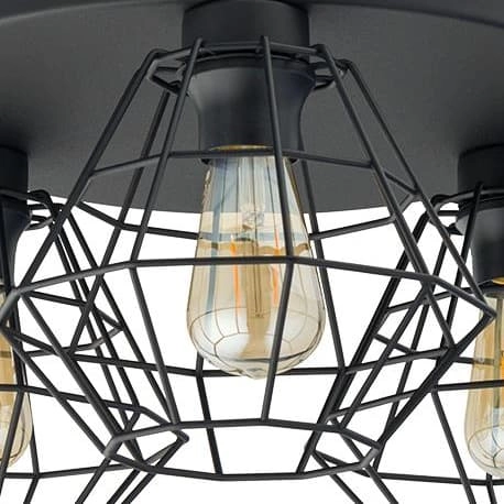 Lampa sufitowa druciana Diamond 6205 TK Lighting loftowa klatka czarna