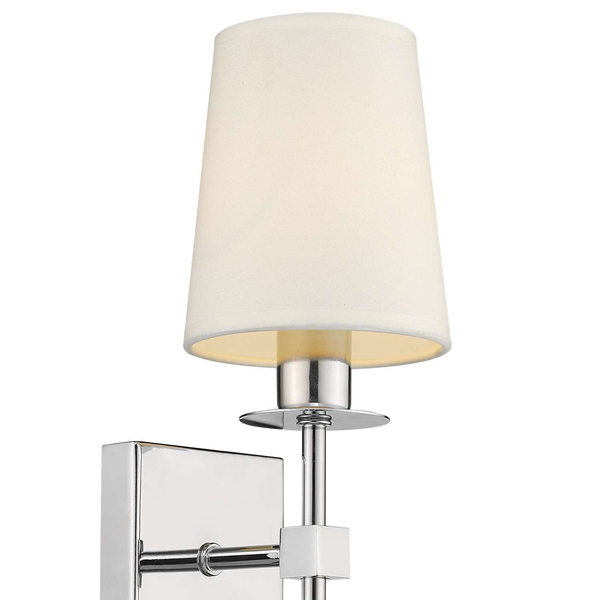 Kinkiet LAMPA ścienna CASOLI LP-2118/1W CHROM Light Prestige abażurowa OPRAWA klasyczna kremowa