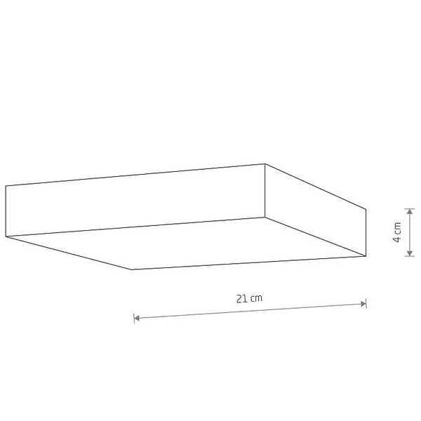 Lampa przysufitowa Lid Square 10422 Nowodvorski LED 35W 3000K kwadrat biała